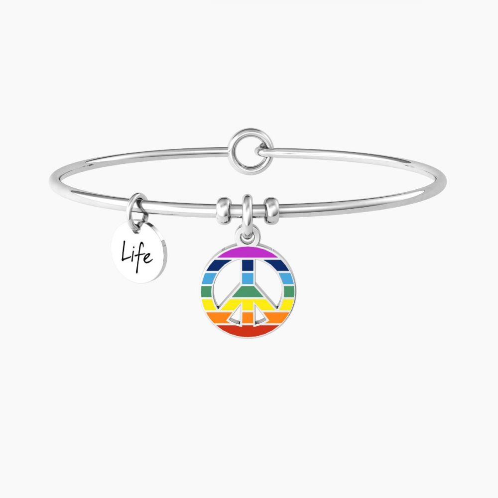 Kidult Bracciale Donna Acciaio Pace Symbols