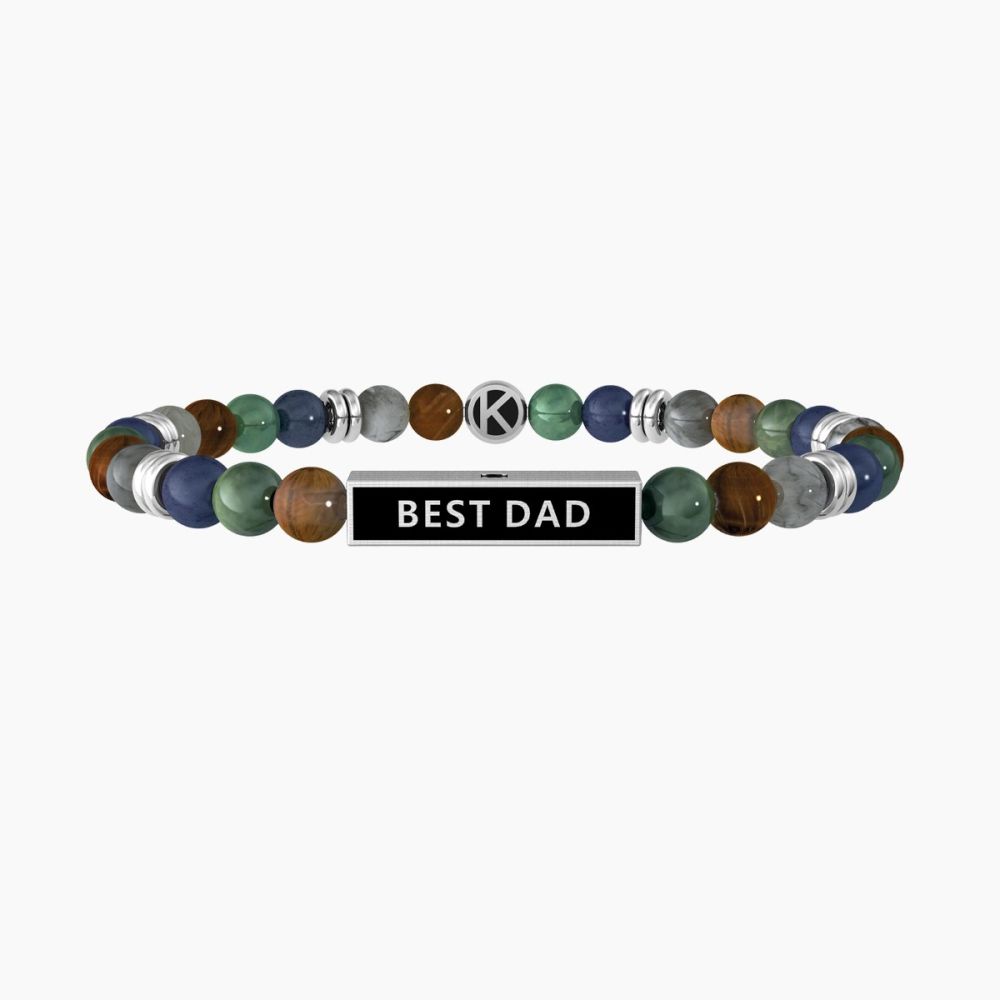 Kidult Bracciale Uomo Elastico Best Dad Family