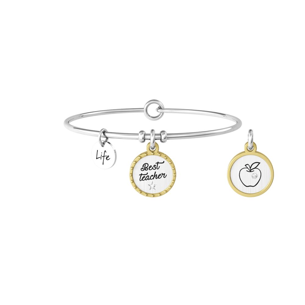 Kidult Bracciale Rigido Acciaio Best Teacher Love