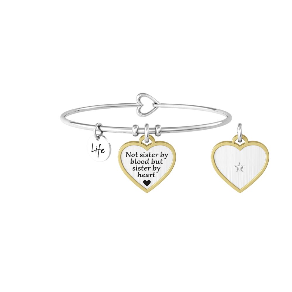 Kidult Bracciale Rigido Acciaio Not Sister...Love