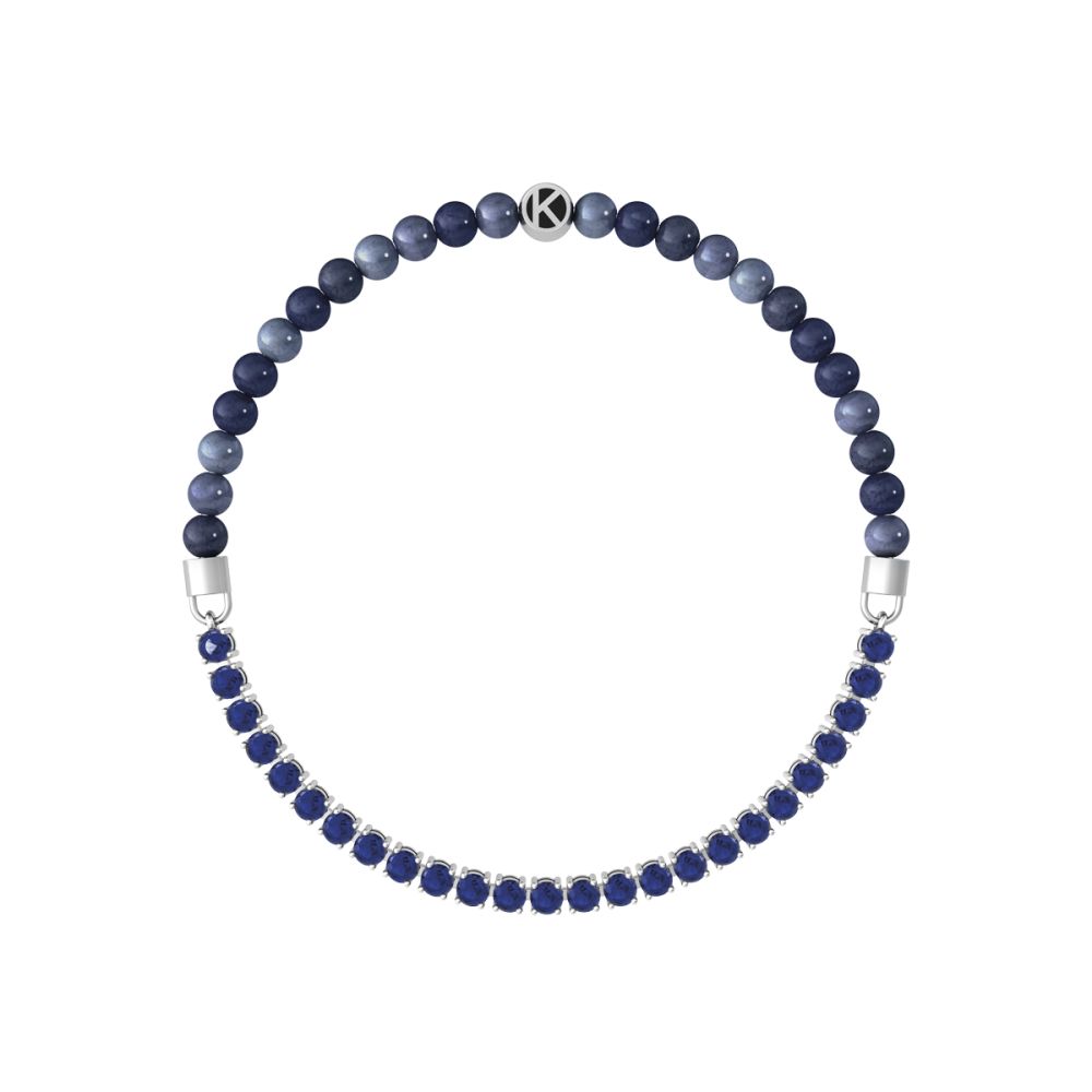 Kidult Bracciale Elastico Sodalite e Zaffiri Symbols