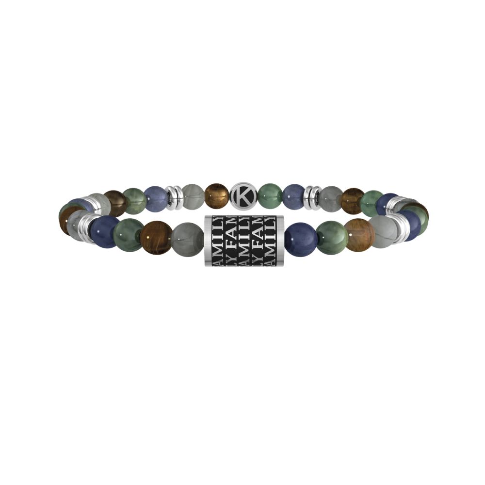 Kidult Bracciale Elastico Pvd Nero Family