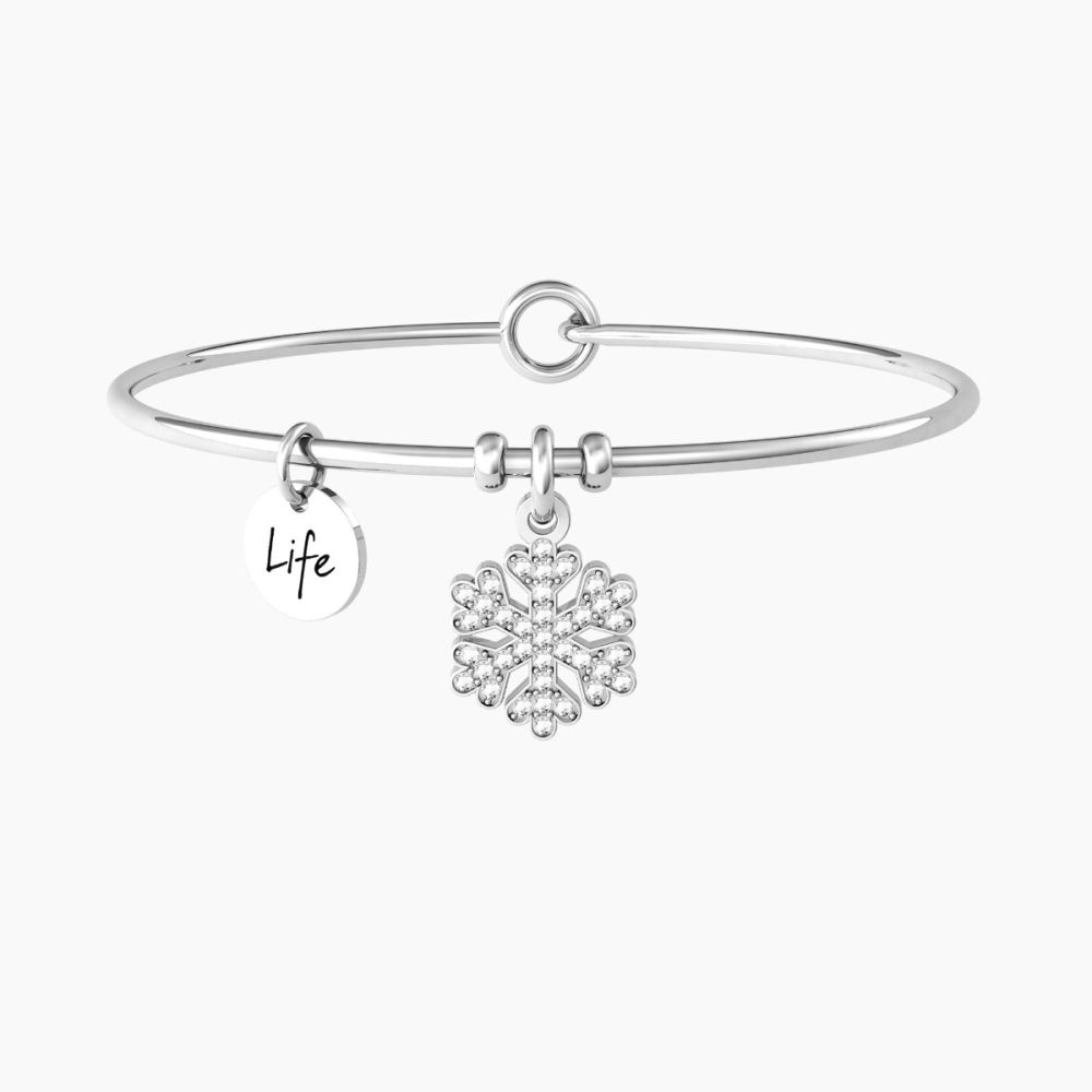 Kidult Bracciale Acciaio Fiocco di Neve Symbols