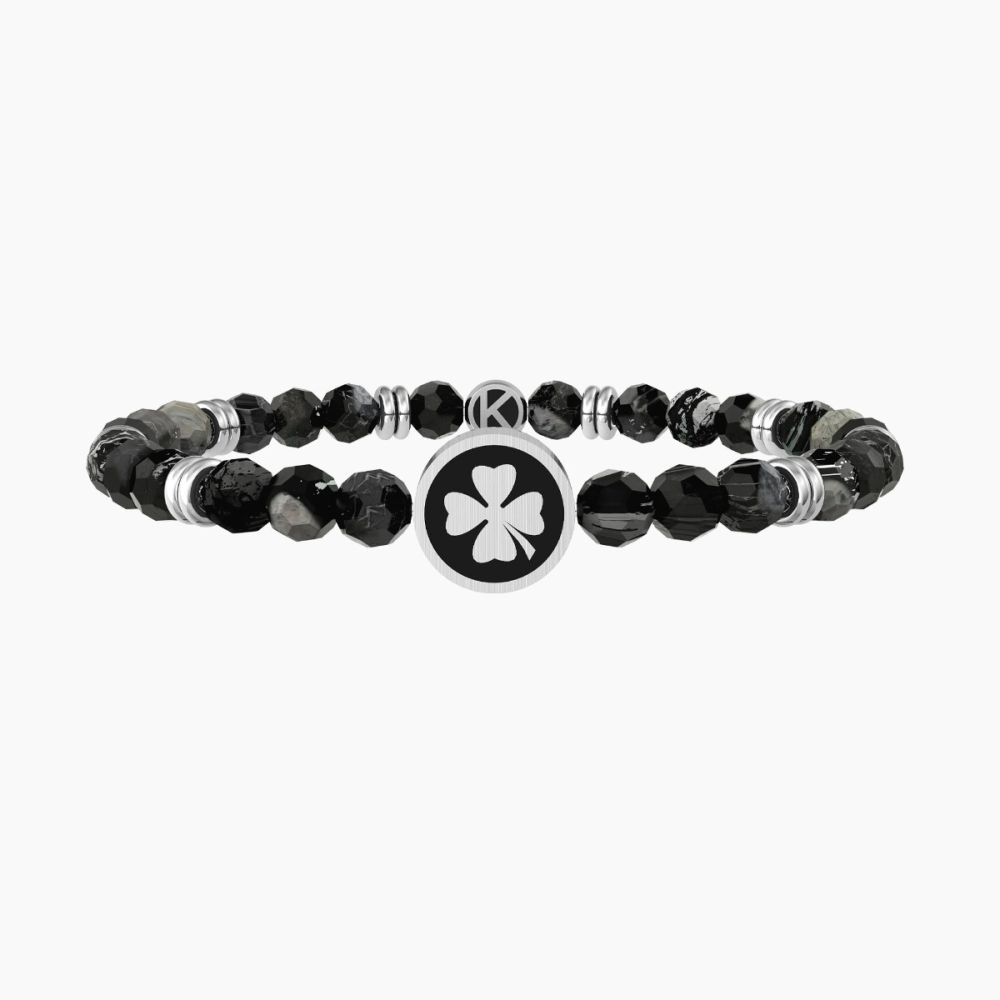 Kidult Bracciale Elastico Pietre Multi e Sole Symbols