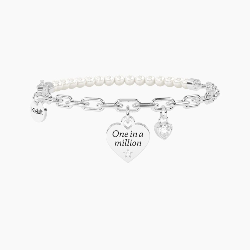 Kidult Bracciale Acciaio e Perle 
