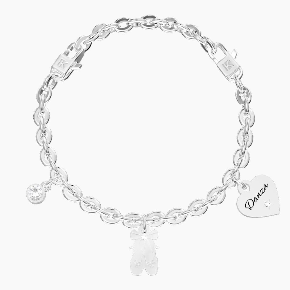 Kidult Bracciale Acciaio Scarpette Danza Symbols