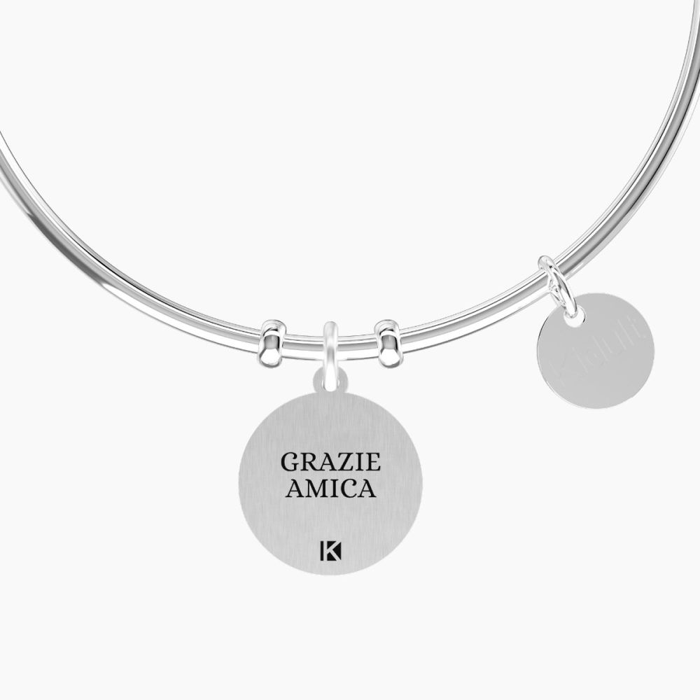 Kidult Bracciale Acciaio Grazie Amica Friendship