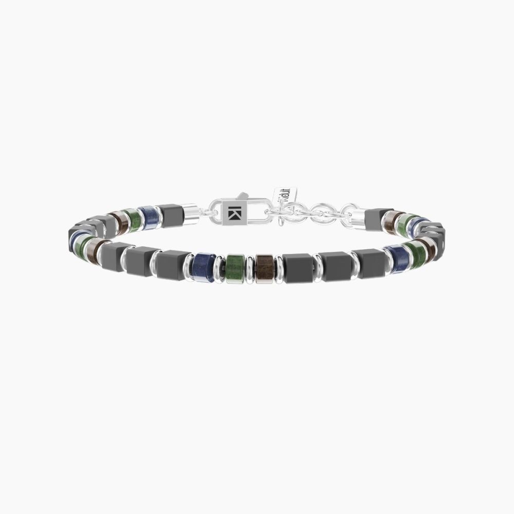 Kidult Bracciale Acciaio Sodalite e Pietre Philosophy