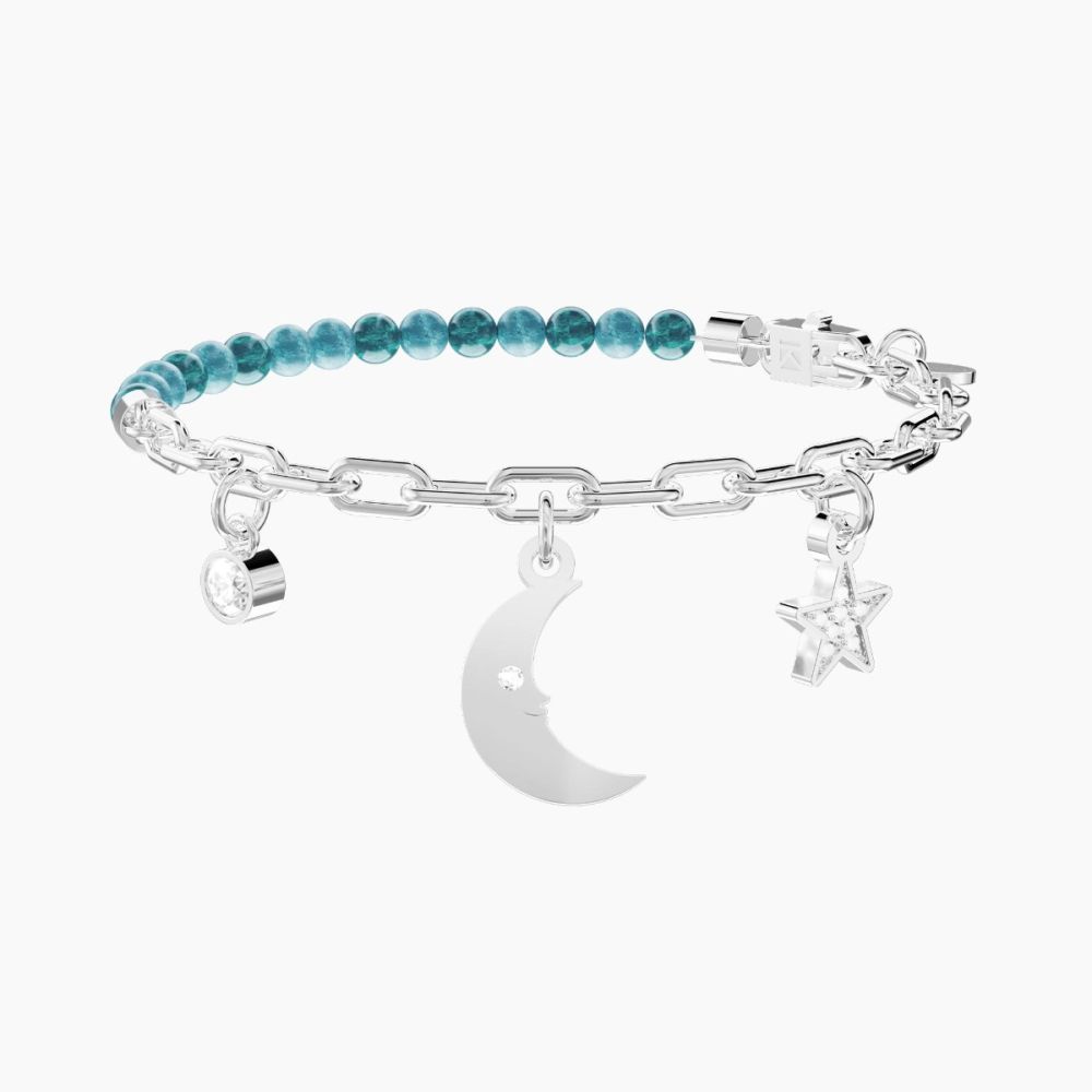 Kidult Bracciale Acciaio Pietre Luna e Stella Symbols