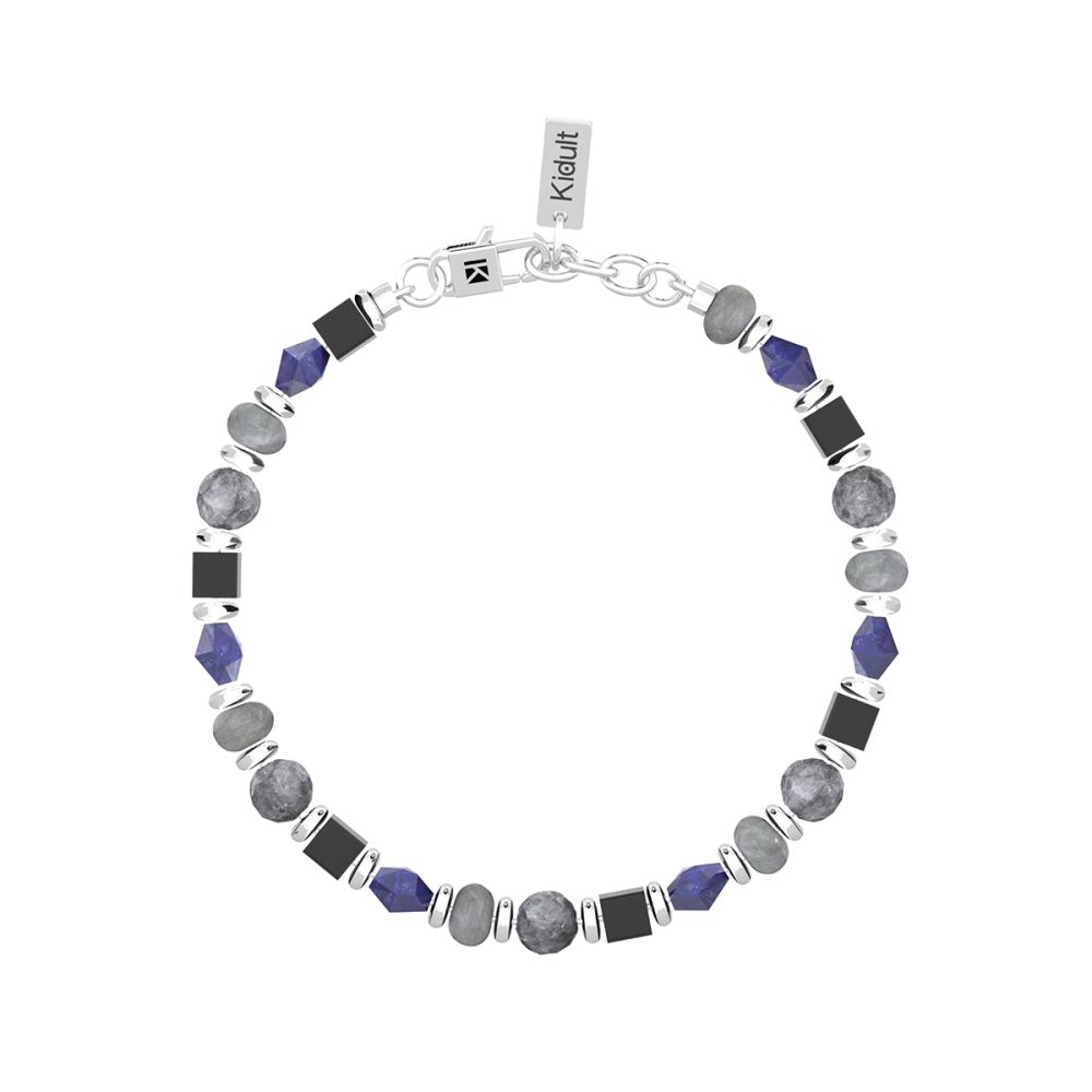 Kidult Bracciale Acciaio Pietre Multicolor