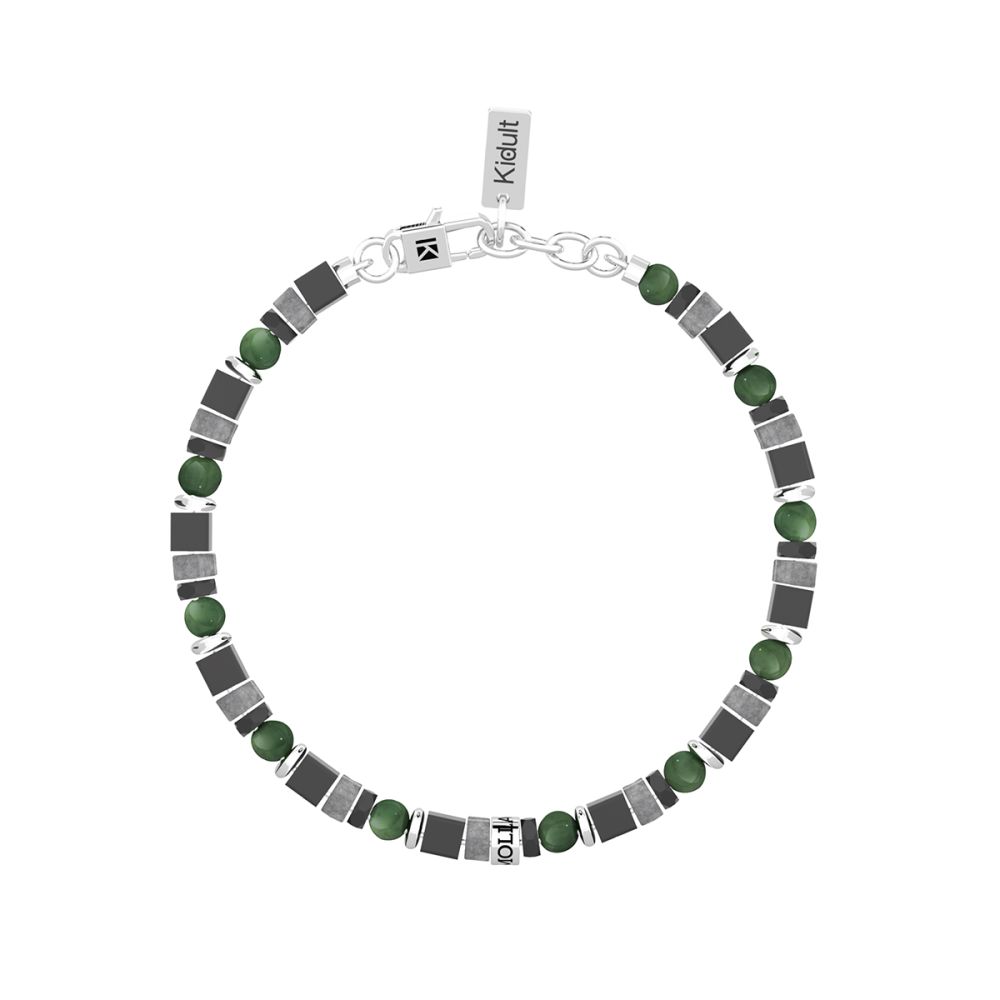 Kidult Bracciale Acciaio Pietre Multicolor Mai Mollare
