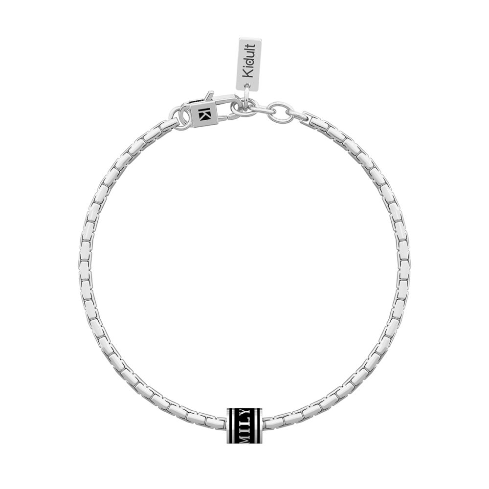 Kidult Bracciale Acciaio Pietre Multicolor Famiglia