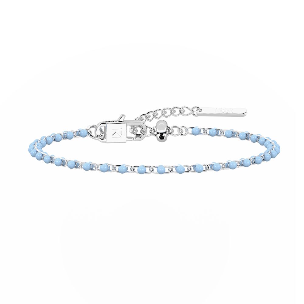 Kidult Bracciale Acciaio e Smalto Acquamarina By You