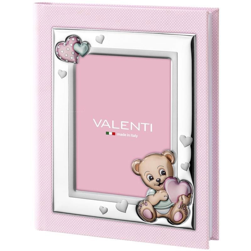 Valenti Album Bimba Cornice Orso Con Cuore Argento 20X25