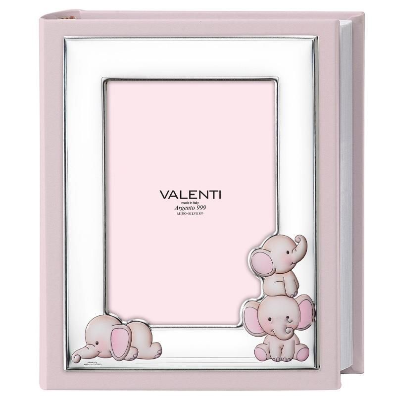 Valenti Album Bimba Cornice Argento Elefantini 20X25