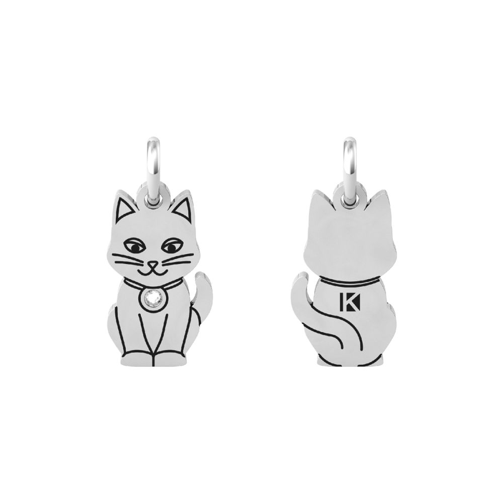 Kidult Ciondolo Acciaio Gatto By You