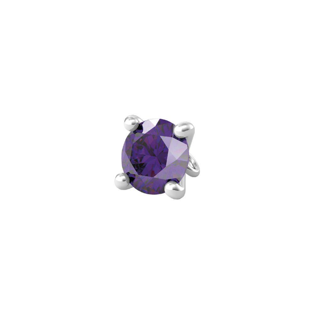 Kidult Ciondolo Acciaio Con Zircone Viola By You