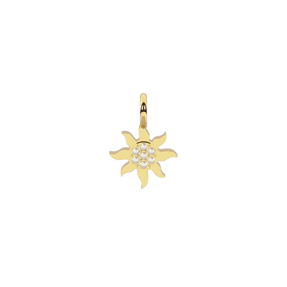 Kidult Ciondolo Acciaio Gold Sole Con Cristalli By You