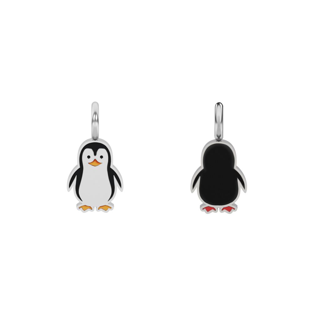 Kidult Ciondolo Acciaio Pinguino Smaltato By You