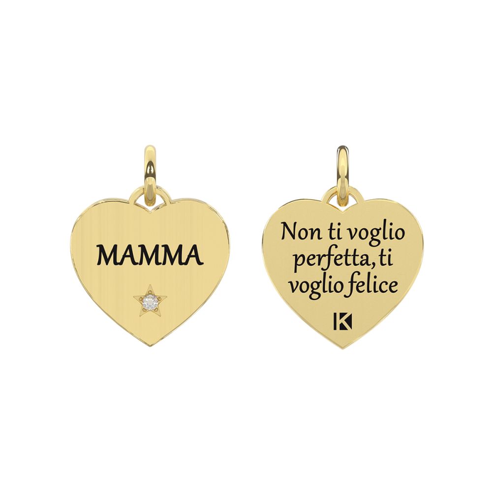 Kidult Ciondolo Acciaio Gold Cuore By You