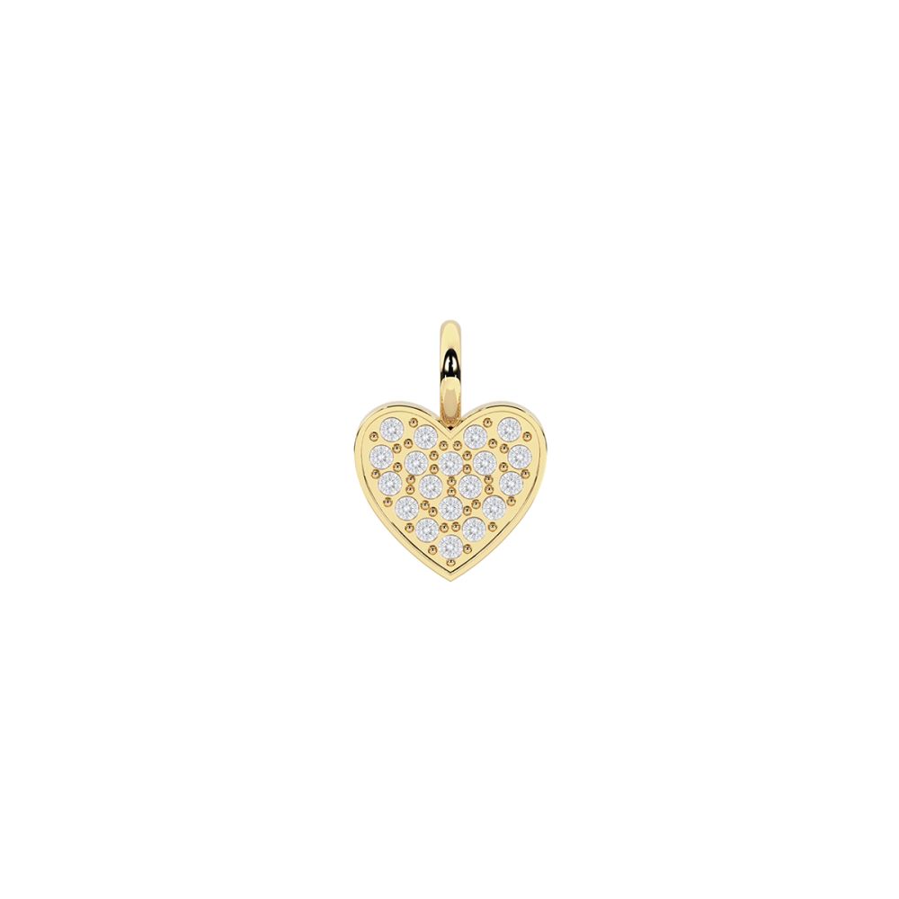 Kidult Ciondolo Acciaio Gold Cuore con Cristalli By You