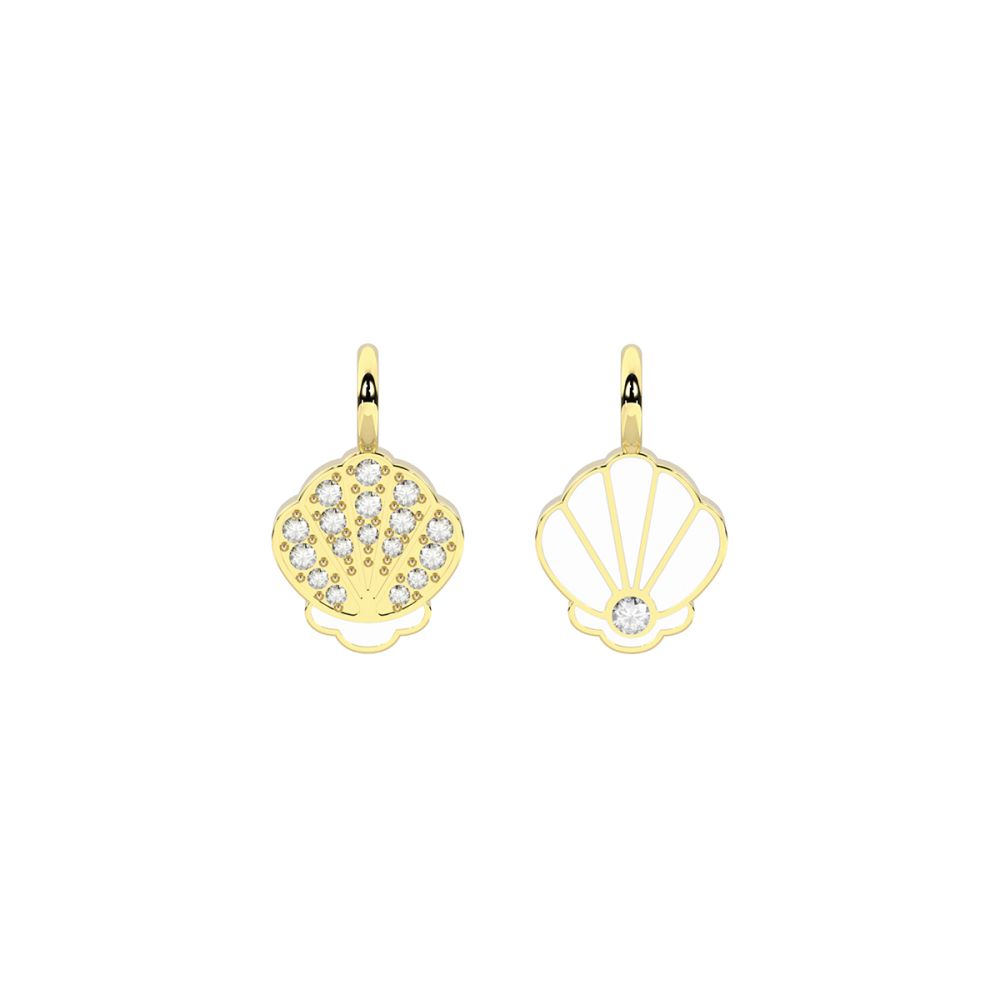 Kidult Ciondolo Acciaio Gold Conchiglia Smaltata By You