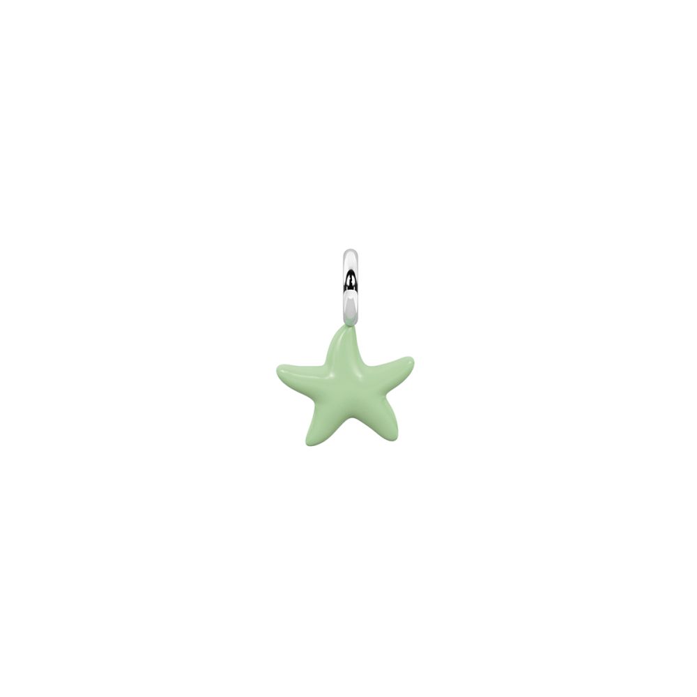 Kidult Ciondolo Acciaio Stella Smalto Verde By You