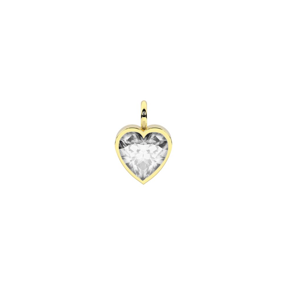 Kidult Ciondolo Acciaio Gold Cuore Cristallo By You