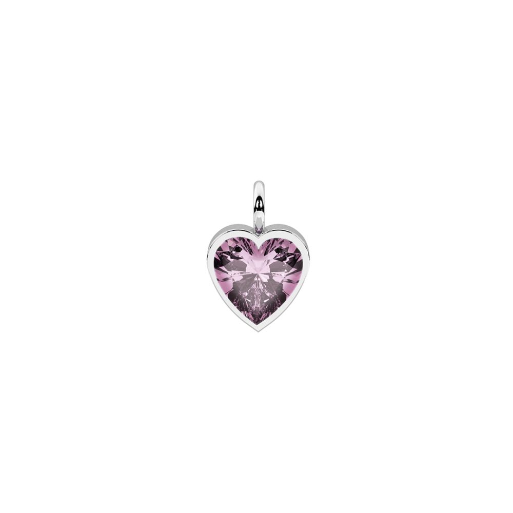 Kidult Ciondolo Acciaio Cuore Cristallo Rosa By You