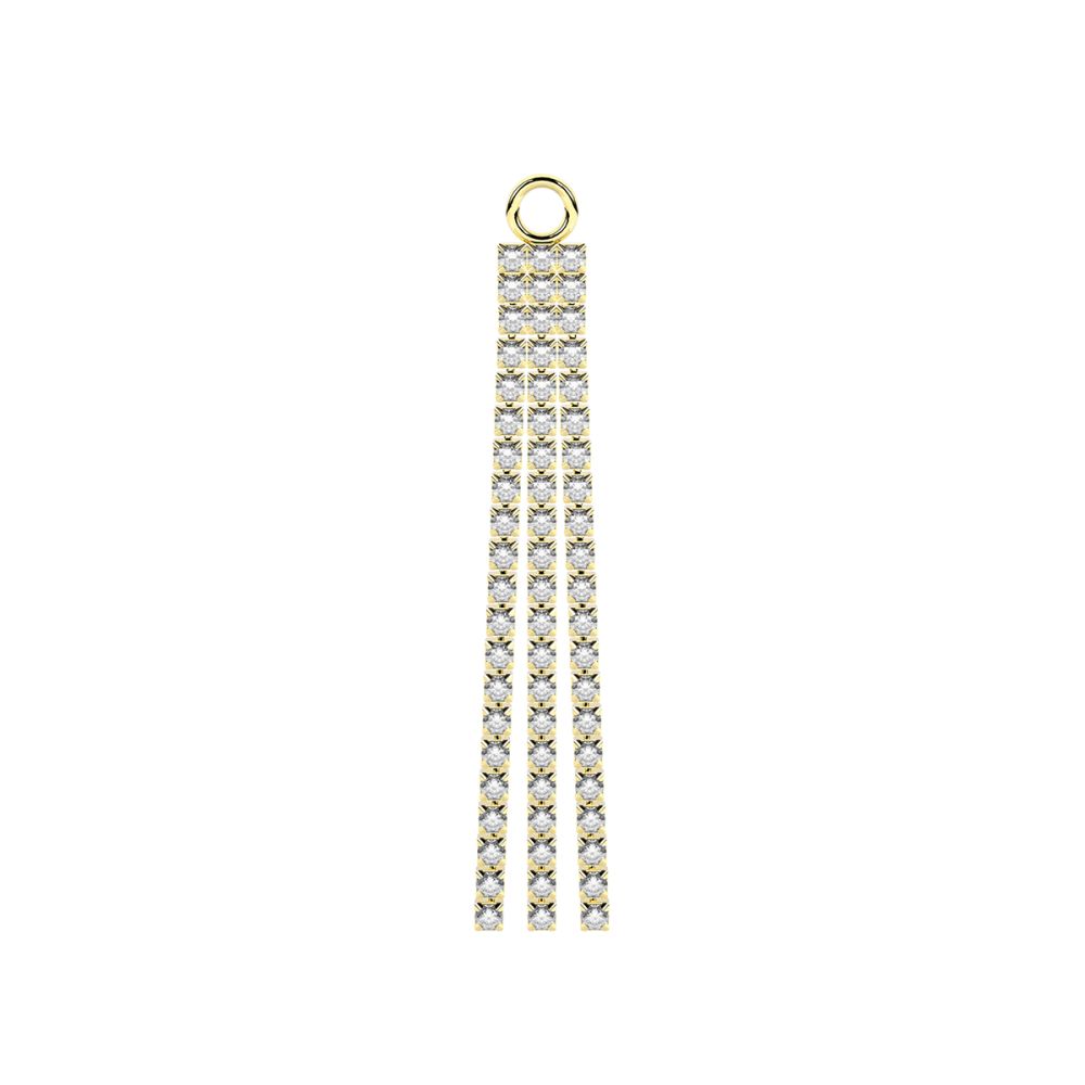Kidult Ciondolo Orecchino Acciaio Gold Tennis By You
