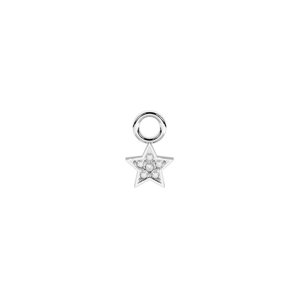 Kidult Ciondolo Orecchino Acciaio Stella con Zirconi By You