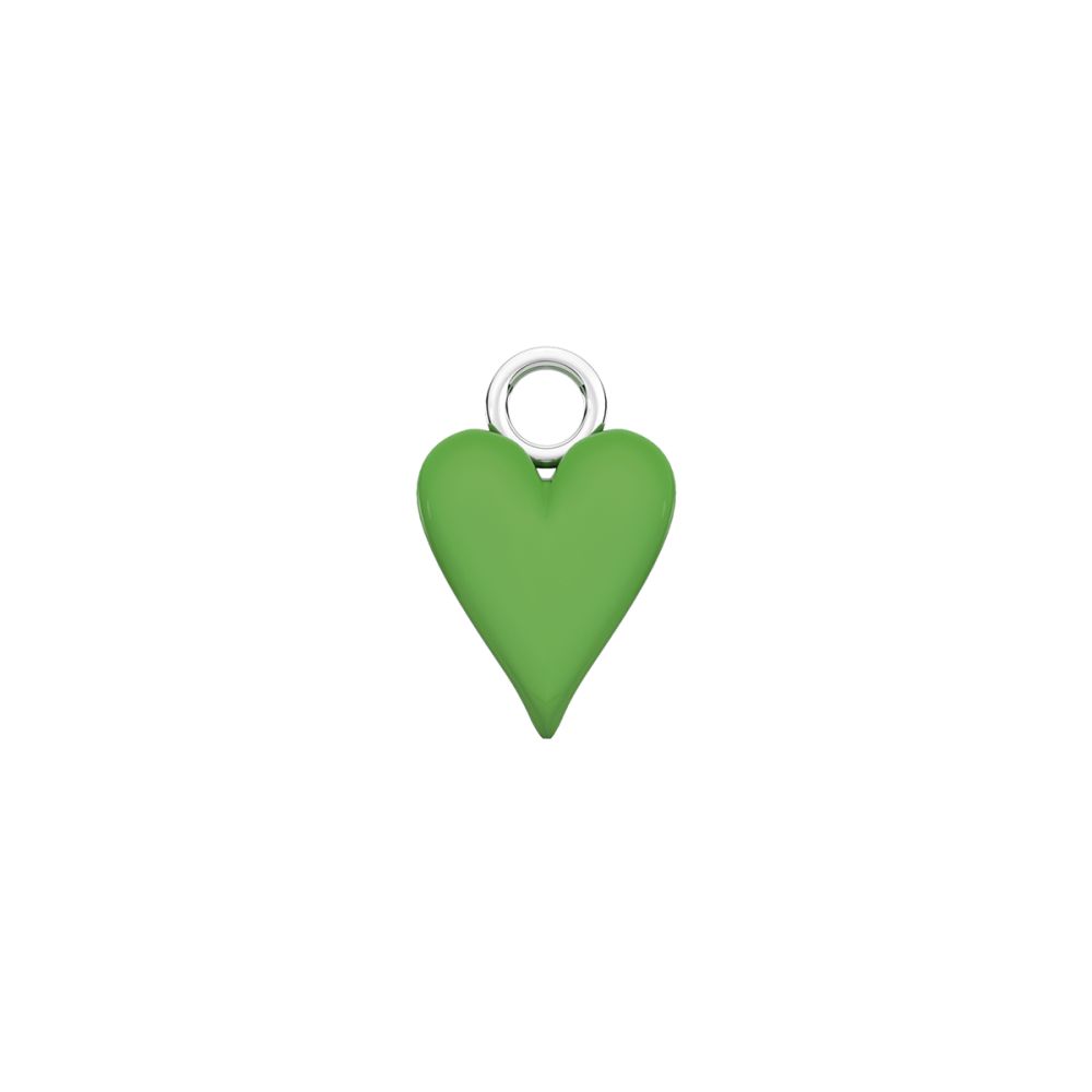 Kidult Ciondolo Orecchino Acciaio Cuore Verde By You