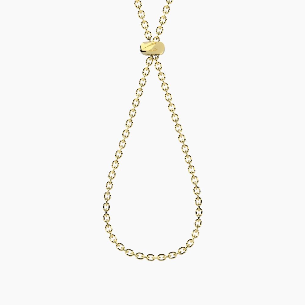 Kidult Collana Acciaio Gold Forzatina Diamantata By You