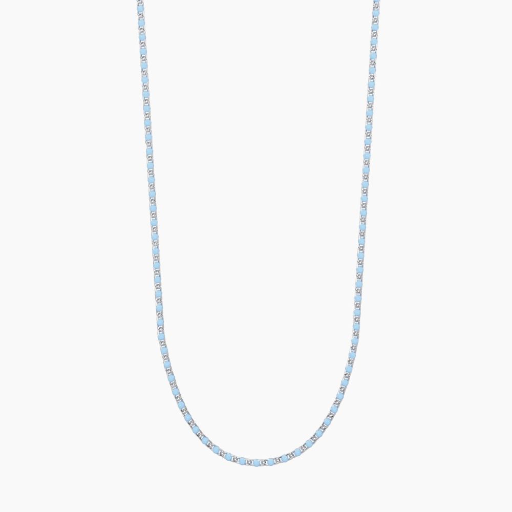 Kidult Collana Acciaio Smaltata Azzurro By You