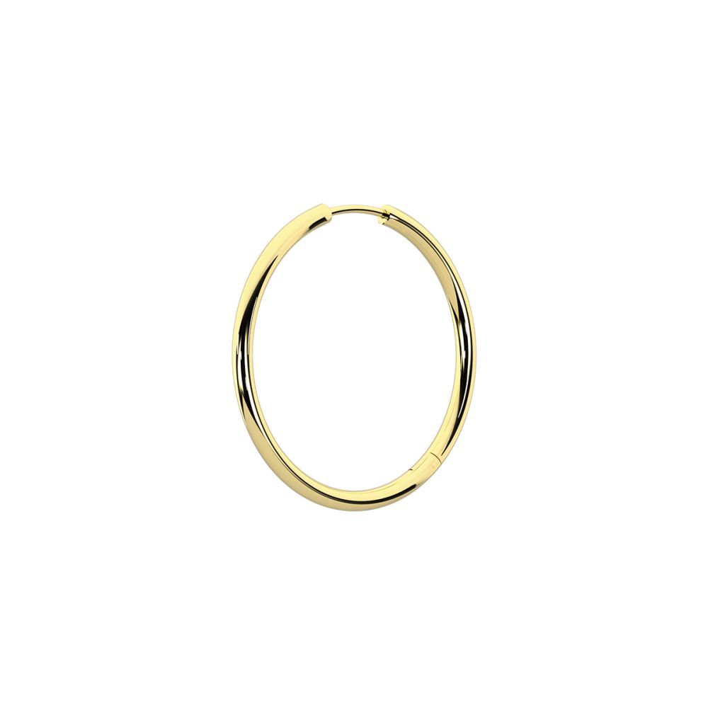 Kidult Mono Orecchino Acciaio Gold Cerchio 30 mm By You