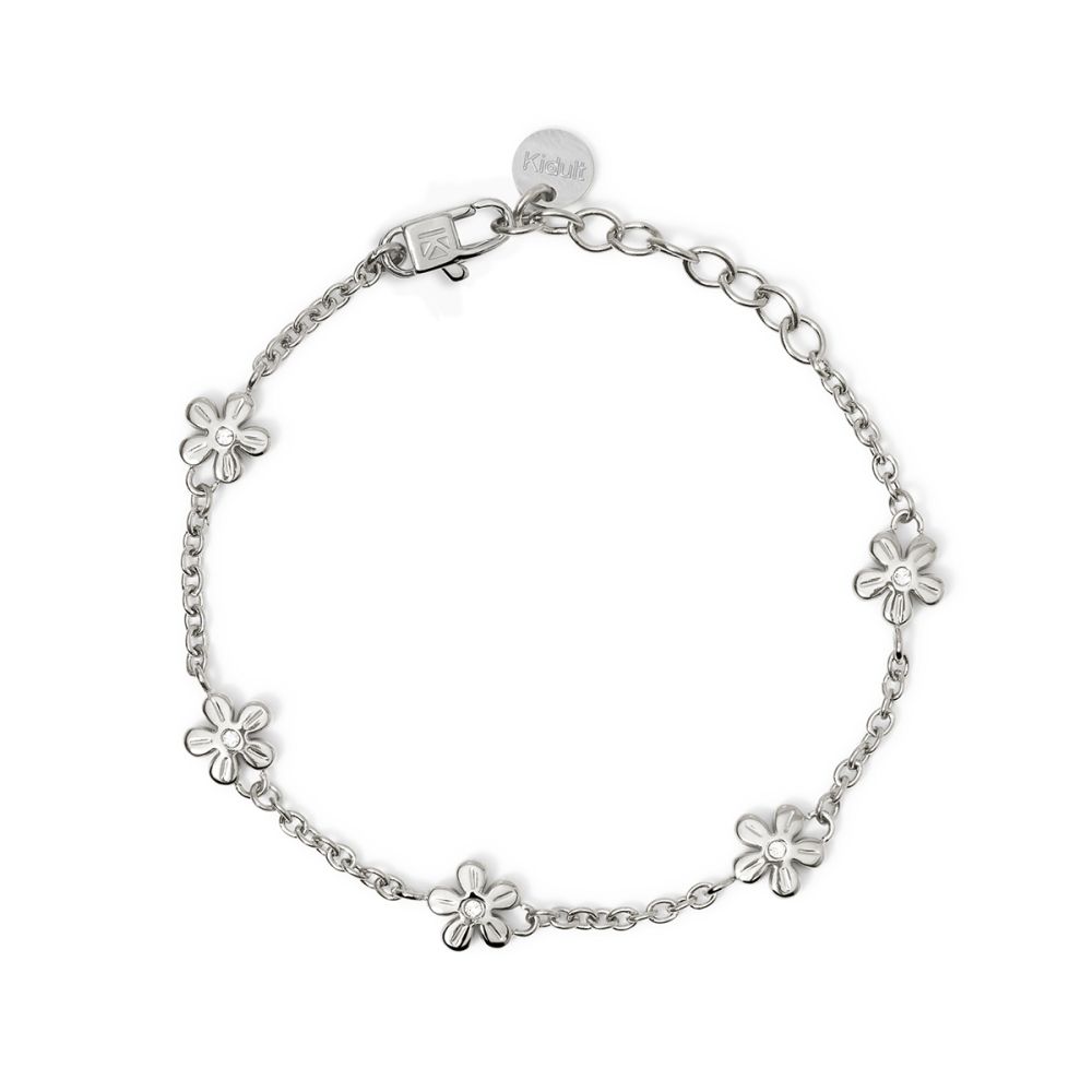 Kidult Bracciale Acciaio Rolò con Fiori Style