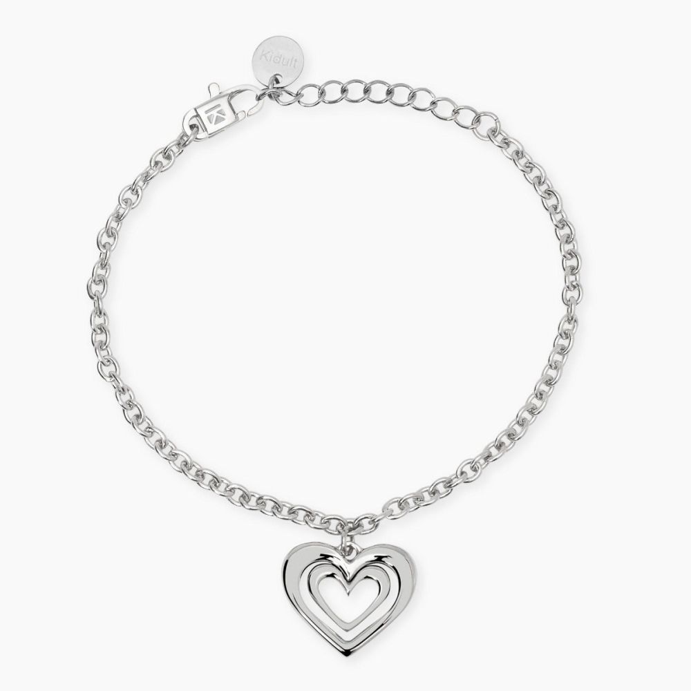 Kidult Bracciale Acciaio Con Cuore Style