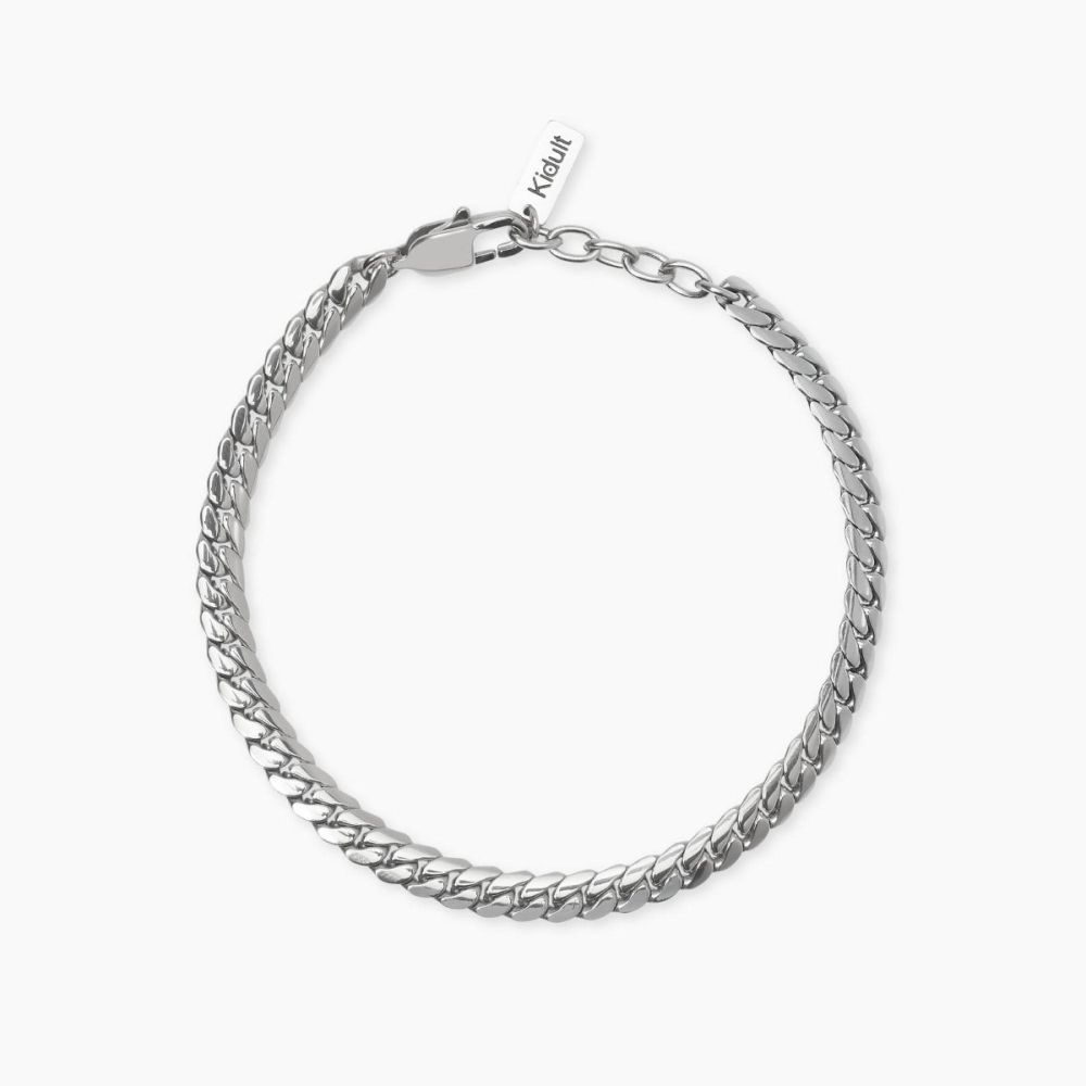Kidult Bracciale Groumette Piatta Acciaio Style