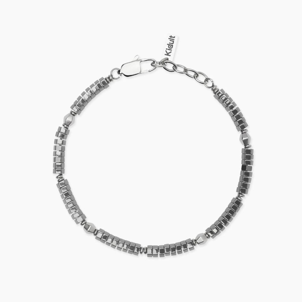 Kidult Bracciale Acciaio ed Ematite Style
