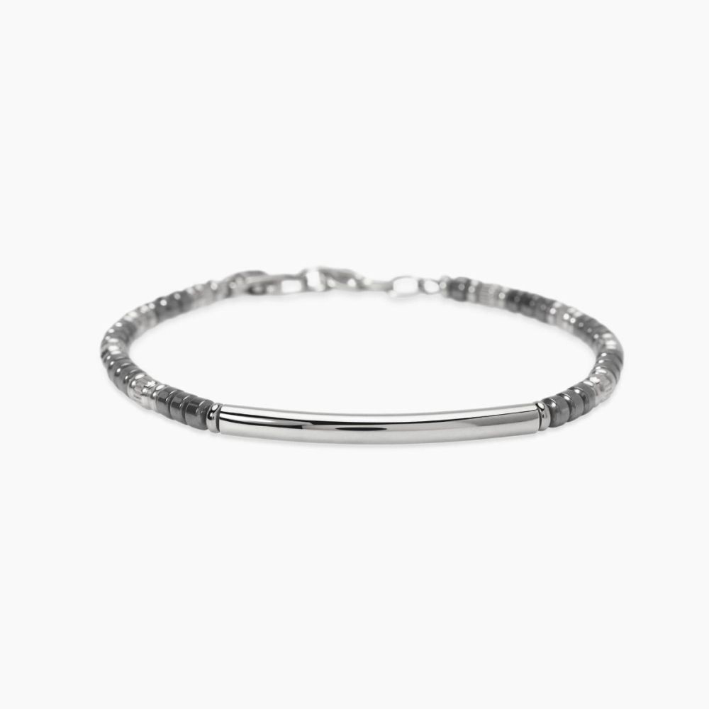 Kidult Bracciale Acciaio Piastra ed Ematite Style