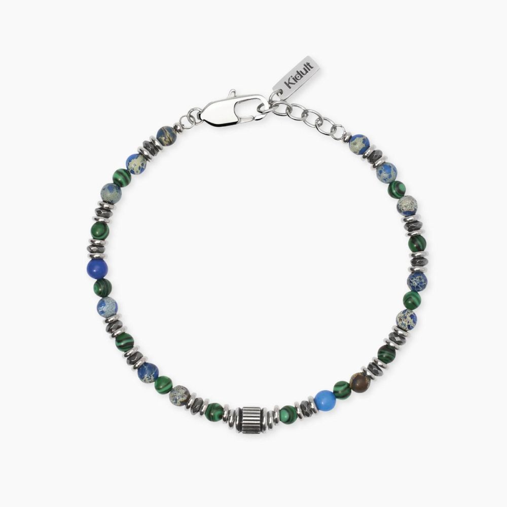 Kidult Bracciale Acciaio Pietre Multicolor Style