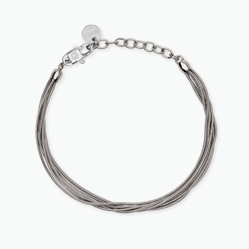 Kidult Bracciale 5 Fili Snake Acciaio