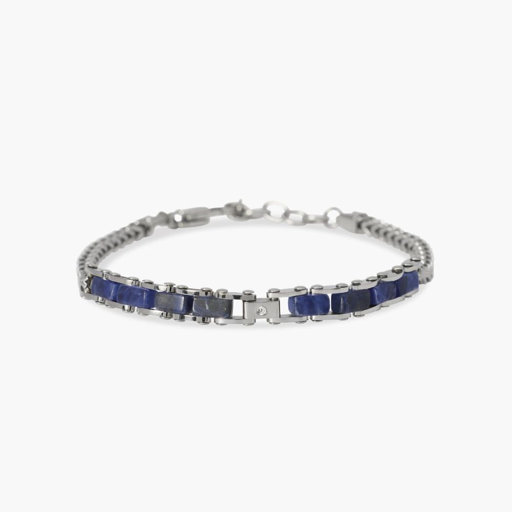 Kidult Bracciale Acciaio Sodalite Blu