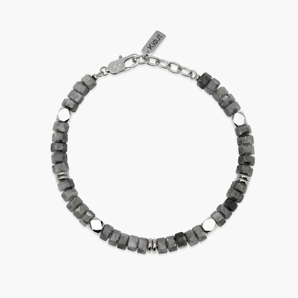 Kidult Bracciale Acciaio e Labradorite