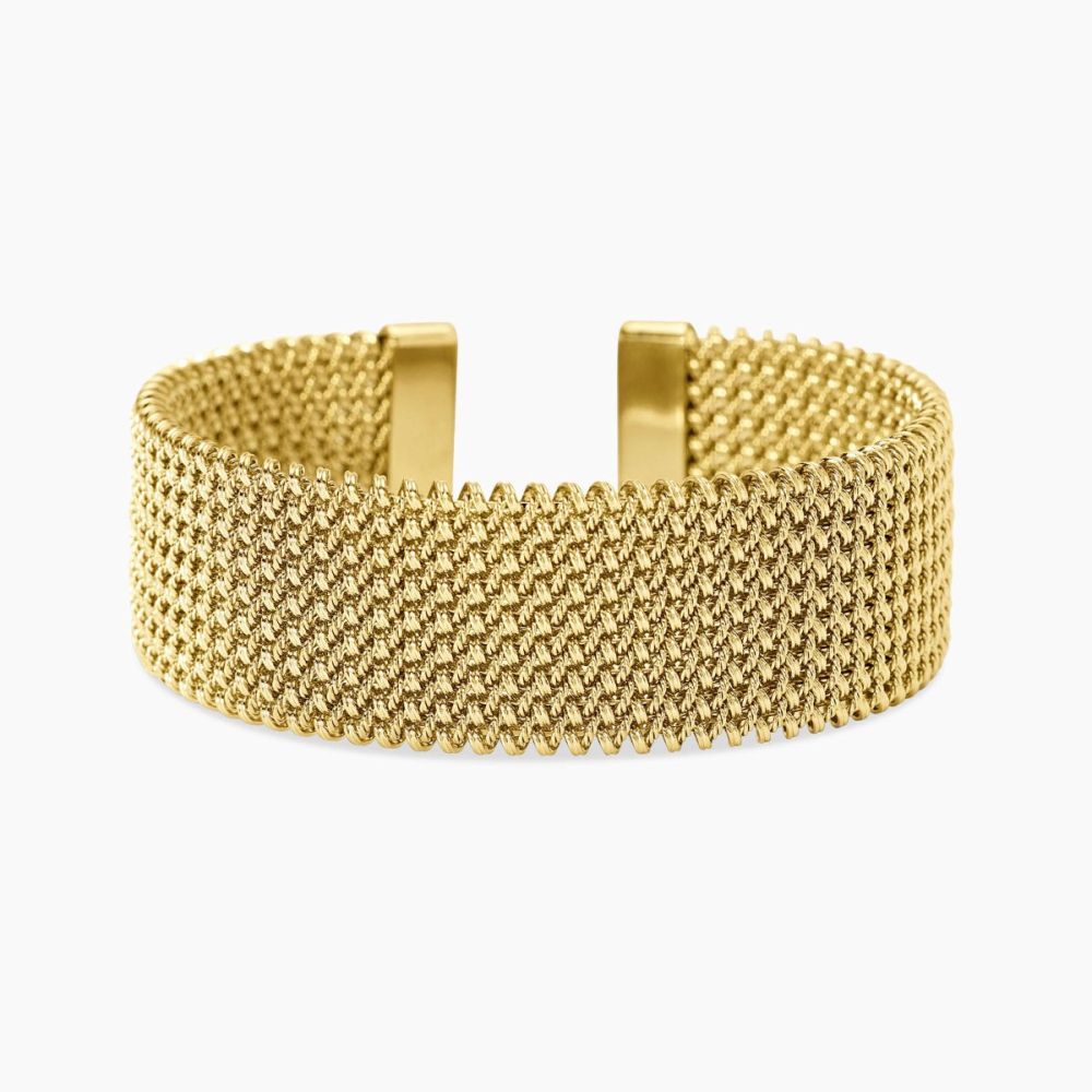 Kidult Bracciale Acciaio Gold Maglia Mesh