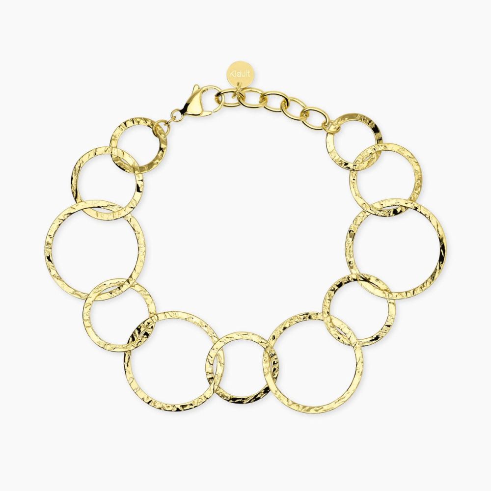 Kidult Bracciale Acciaio Gold Maglie Rotonde