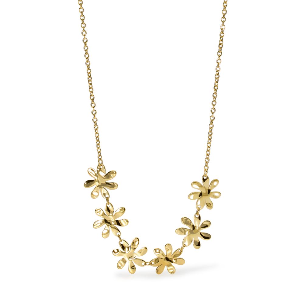 Kidult Collana Acciaio Dorato con Fiori Style