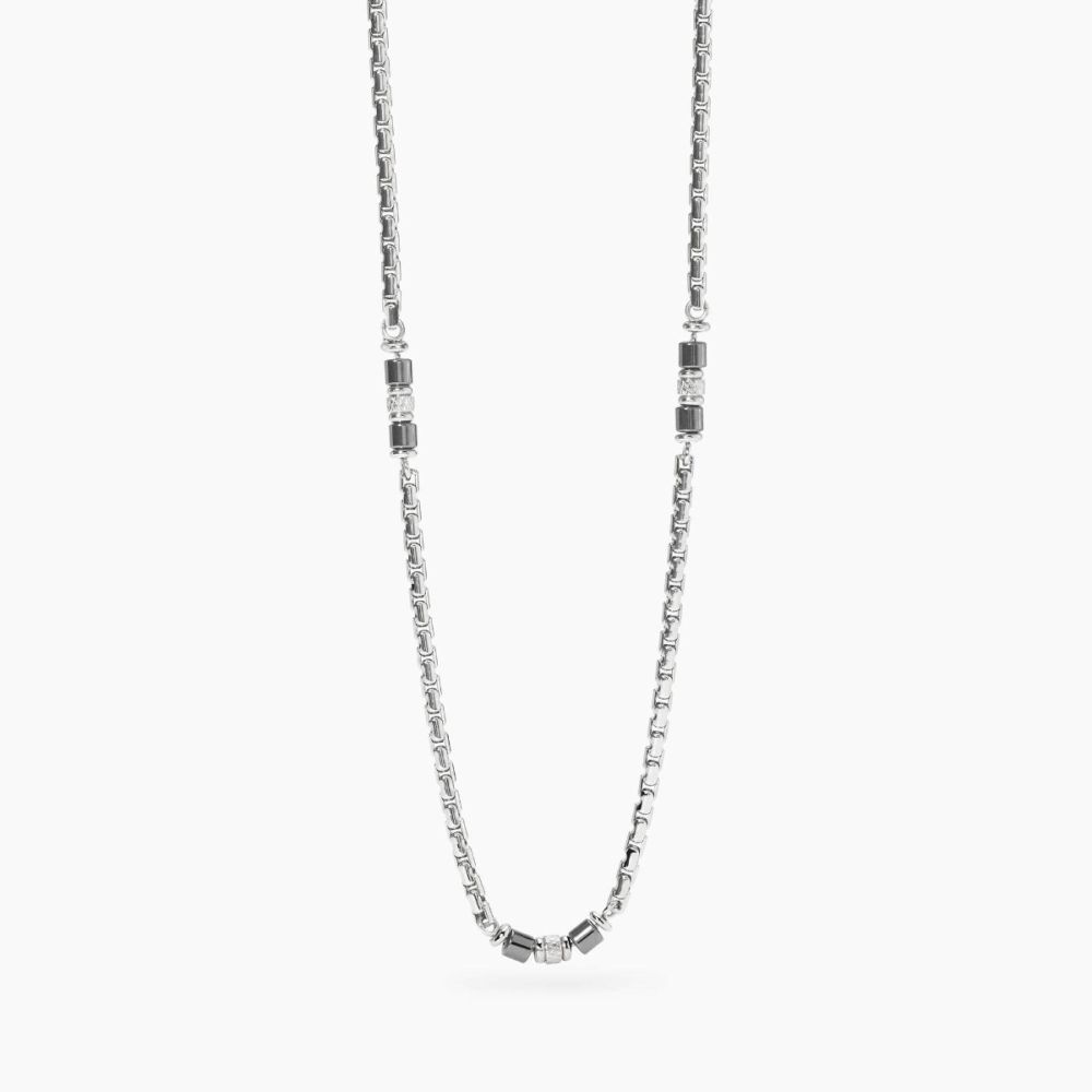 Kidult Collana Acciaio con Ematite Style