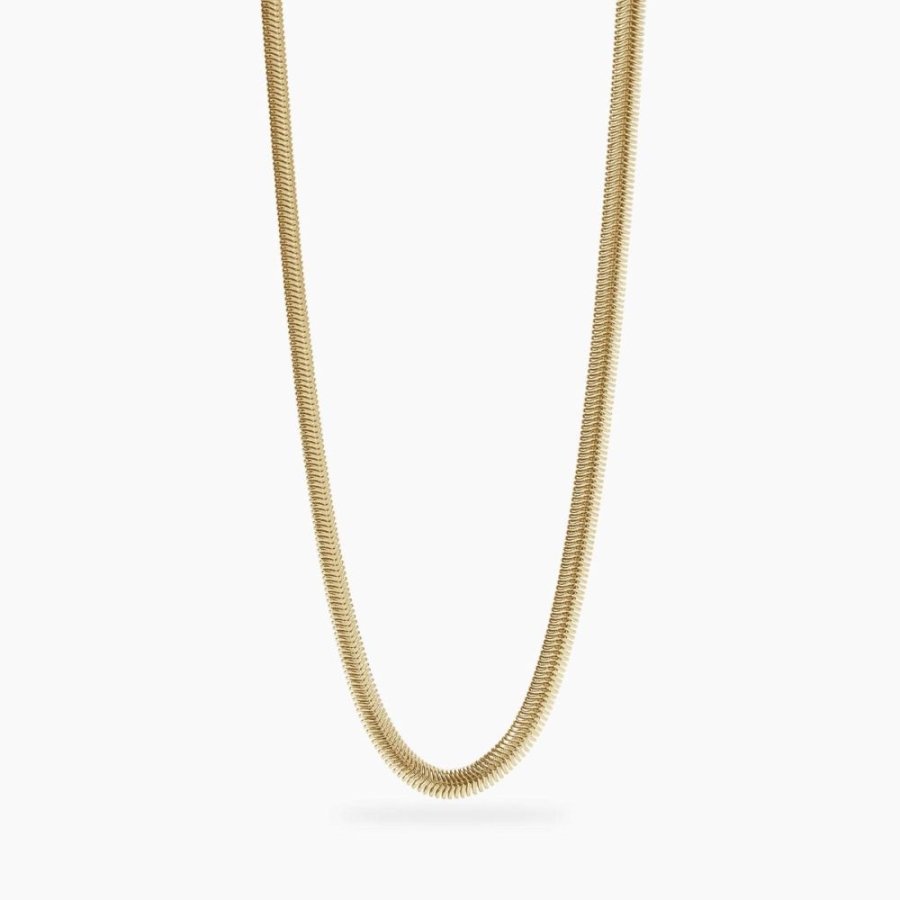 Kidult Collana Acciaio Gold Catena Snake Style