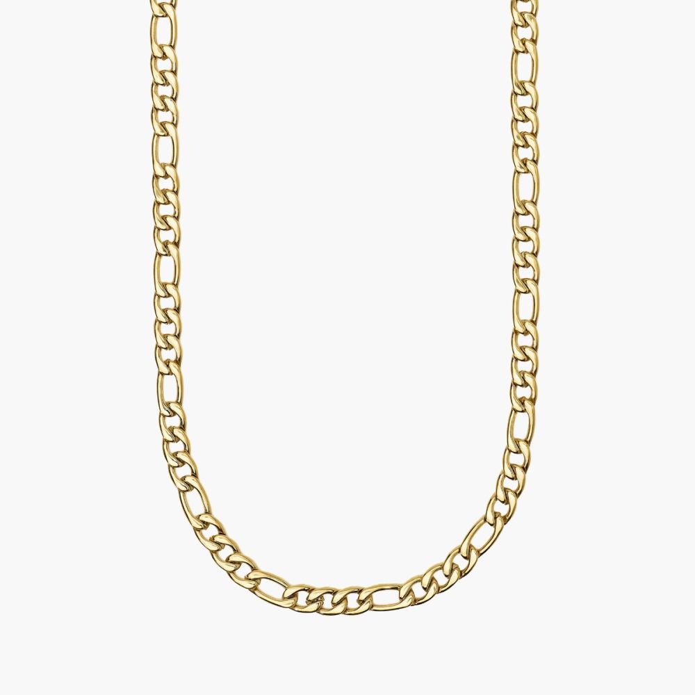 Kidult Collana Acciaio Gold Catena 3+1 Figaro